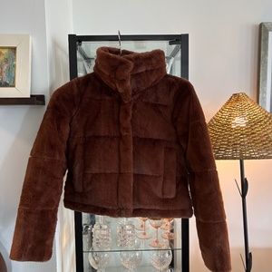 Abercrombie & Fitch, XS, Faux Fur Coat
